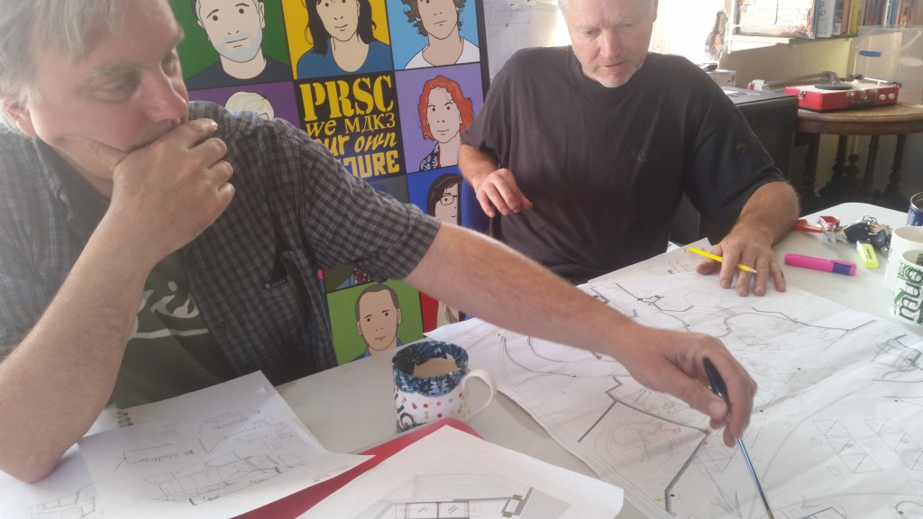 Working on drawings