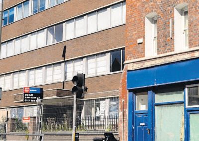 Stokes Croft in 2005 Hamilton House historical derelict