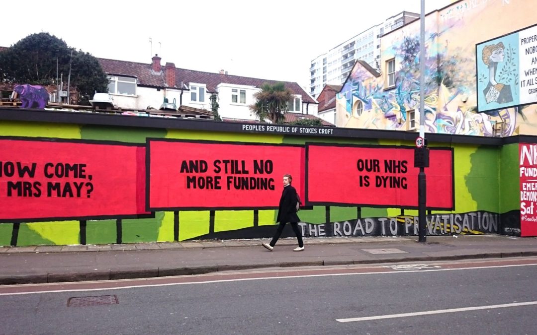 Three Billboards Outside Bristol city centre as hundreds go to London to ‘save the NHS’