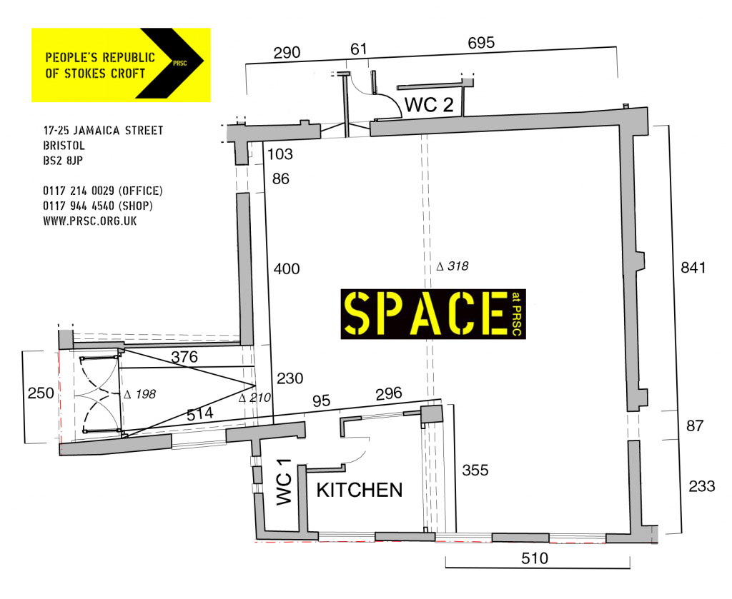 PRSC the Space floorplan events venue community hall