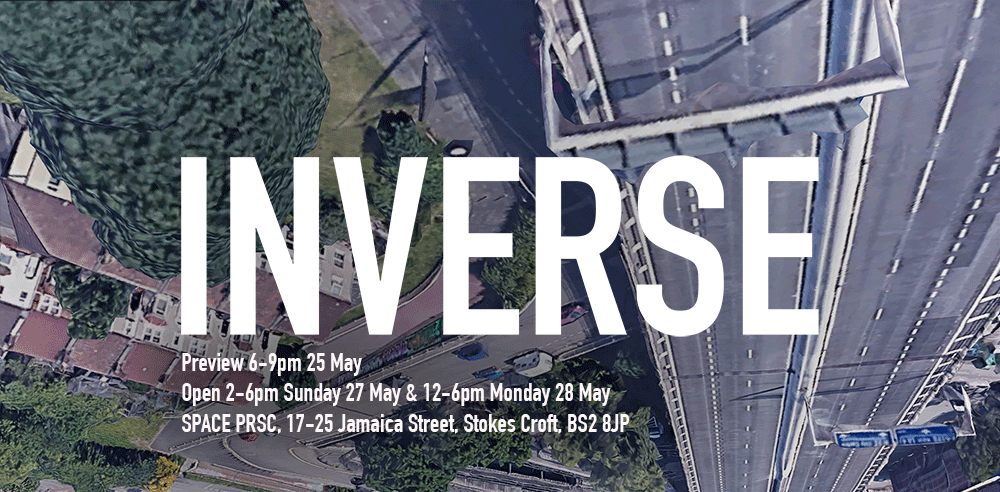 INVERSE is a reworking of the metropolis, reclaiming histories and spaces to experience the mediated city and is the degree show of Media and Cultural Production students from The University of The West of England. Please join us for the preview from 6-9pm, Friday 25th May, SPACE PRSC, 17-25 Jamaica Street, Bristol, BS2 8JP The exhibition will also be open 2-6pm Sunday 27th & 12-6pm Monday 28th May